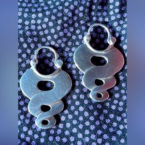 Sterling Silver Tribal Hoop earrings